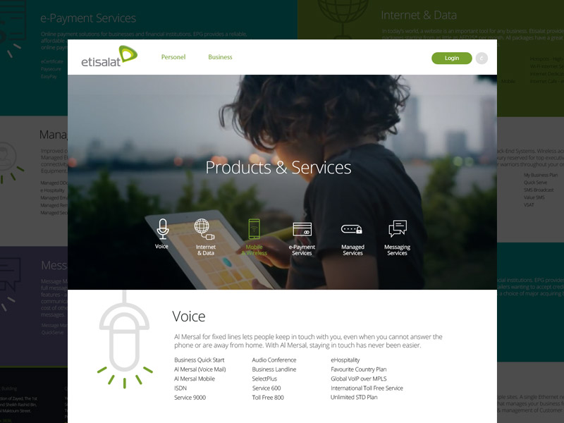 etisalat UAE redesign